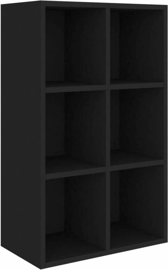 VidaXL -Boekenkast dressoir-66x30x97 8-cm-bewerkt-hout-zwart
