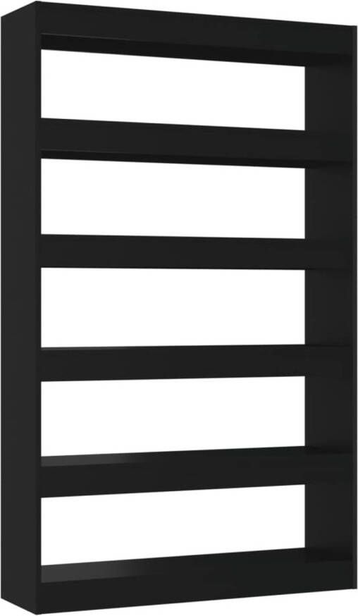 VidaXL -Boekenkast kamerscherm-100x30x166-cm-zwart