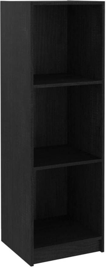 VidaXL -Boekenkast kamerscherm-36x33x110-cm-massief-grenenhout-zwart