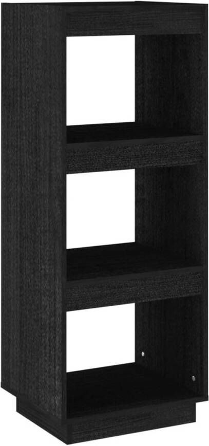 VidaXL -Boekenkast kamerscherm-40x35x103-cm-massief-grenenhout-zwart