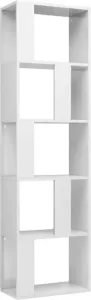 VidaXL Boekenkast kamerscherm 45x24x159 cm bewerkt hout hoogglans wit