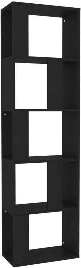 VidaXL -Boekenkast kamerscherm-45x24x159-cm-bewerkt-hout-zwart