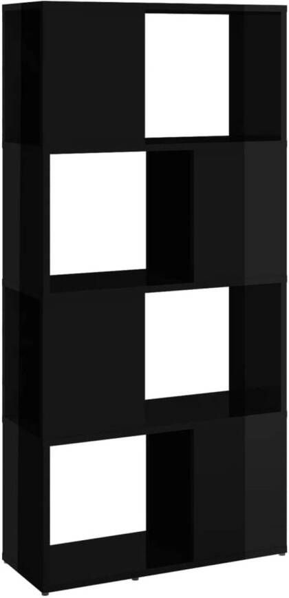 VidaXL -Boekenkast kamerscherm-60x24x124 5-cm-hoogglans-zwart
