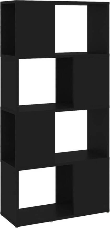 VidaXL -Boekenkast kamerscherm-60x24x124 5-cm-spaanplaat-zwart