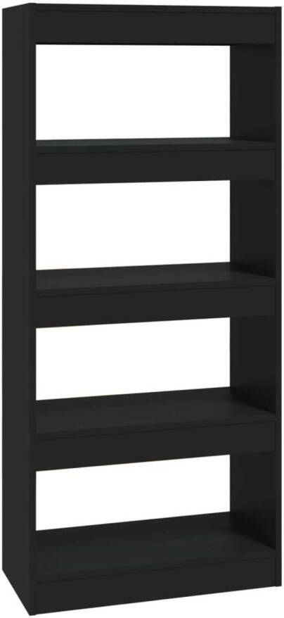 VidaXL -Boekenkast kamerscherm-60x30x135-cm-bewerkt-hout-zwart