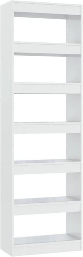 VidaXL -Boekenkast kamerscherm-60x30x198-cm-hoogglans-wit