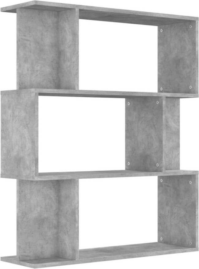 VidaXL -Boekenkast kamerscherm-80x24x96-cm-bewerkt-hout-betongrijs - Foto 1