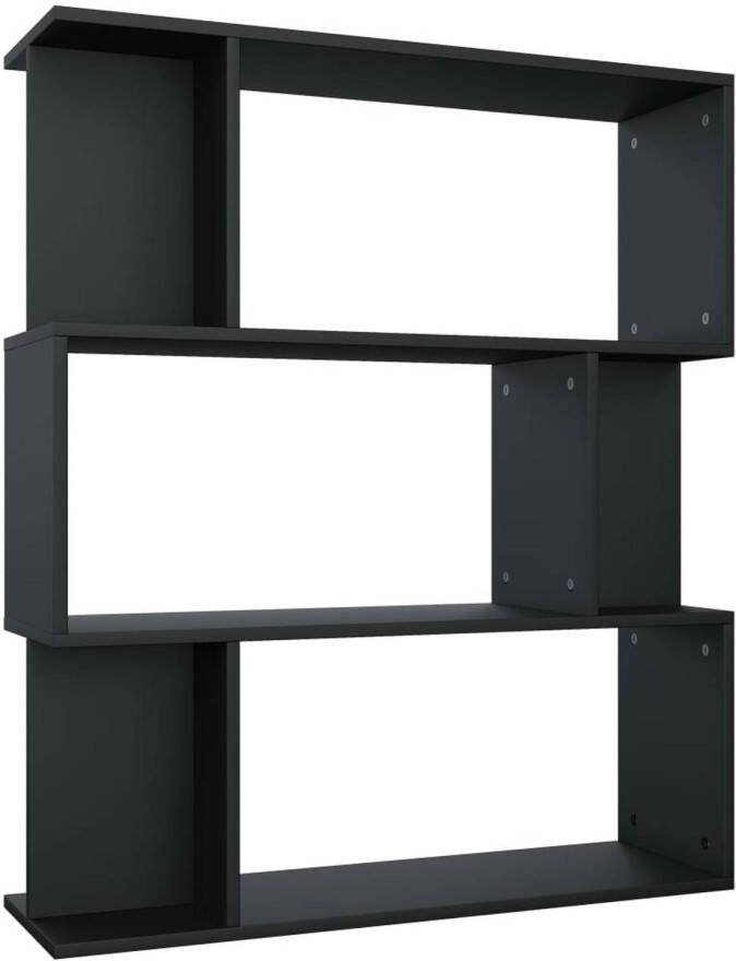 VidaXL -Boekenkast kamerscherm-80x24x96-cm-bewerkt-hout-zwart