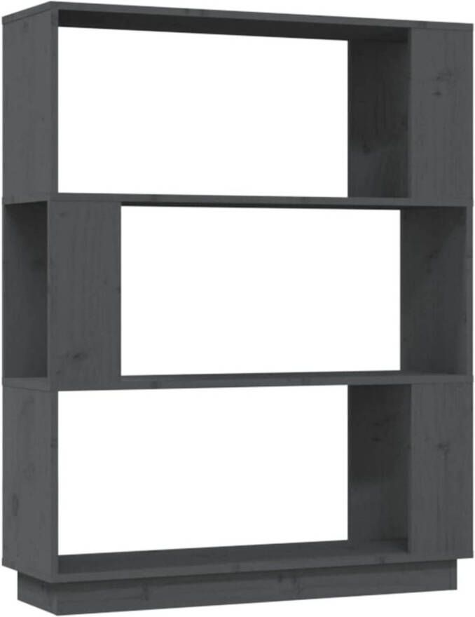 VidaXL -Boekenkast kamerscherm-80x25x101-cm-massief-grenenhout-grijs