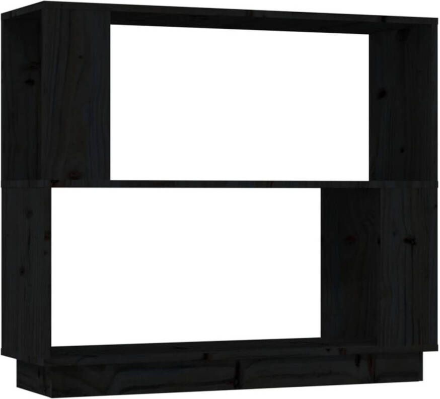 VidaXL -Boekenkast kamerscherm-80x25x70-cm-massief-grenenhout-zwart