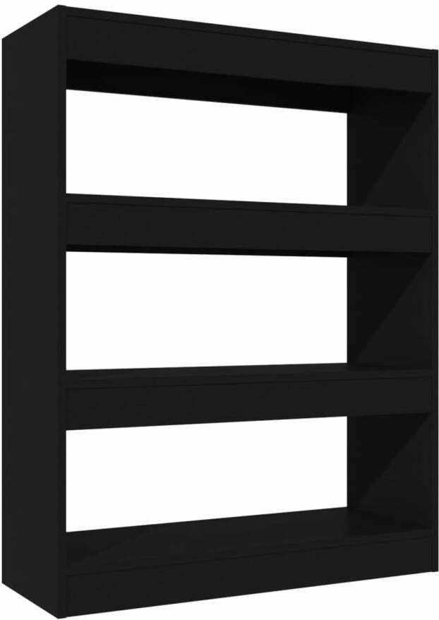 VidaXL -Boekenkast kamerscherm-80x30x103-cm-bewerkt-hout-zwart