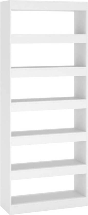 VidaXL -Boekenkast kamerscherm-80x30x198-cm-spaanplaat-wit