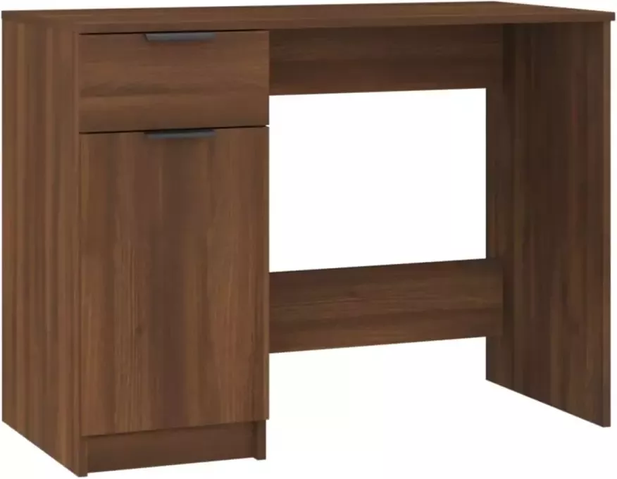 VidaXL -Bureau-100x50x75-cm-bewerkt-hout-bruineikenkleurig