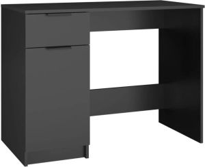 VidaXL -Bureau-100x50x75-cm-bewerkt-hout-zwart