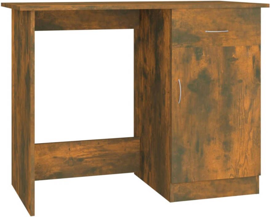 VidaXL -Bureau-100x50x76-cm-bewerkt-hout-gerookt-eikenkleurig