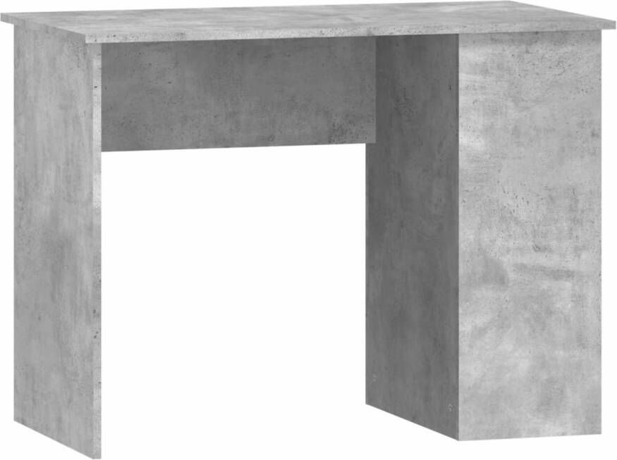 VidaXL -Bureau-100x55x75-cm-bewerkt-hout-betongrijs