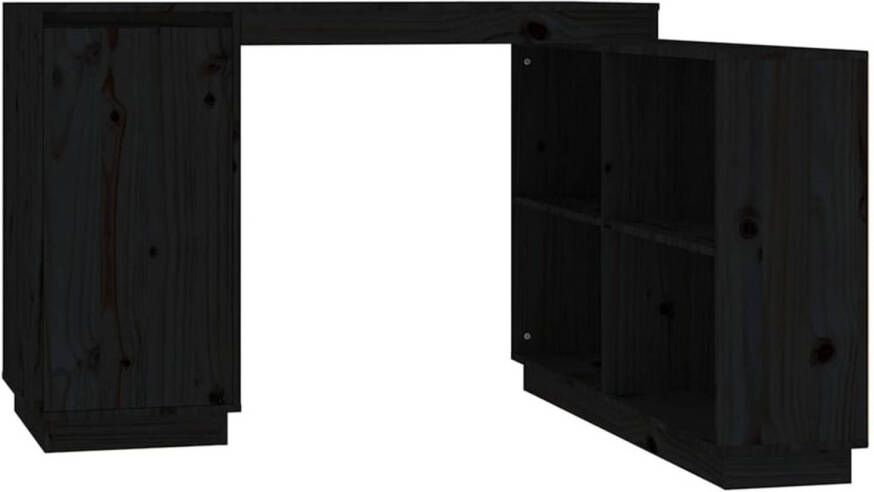 VidaXL -Bureau-110x50x75-cm-massief-grenenhout-zwart