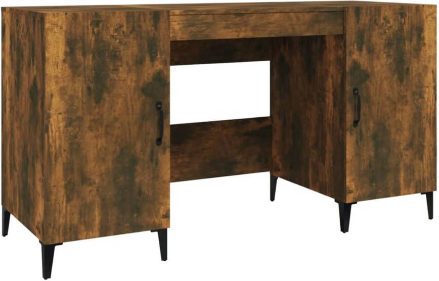 VidaXL -Bureau-140x50x75-cm-bewerkt-hout-gerookt-eikenkleurig