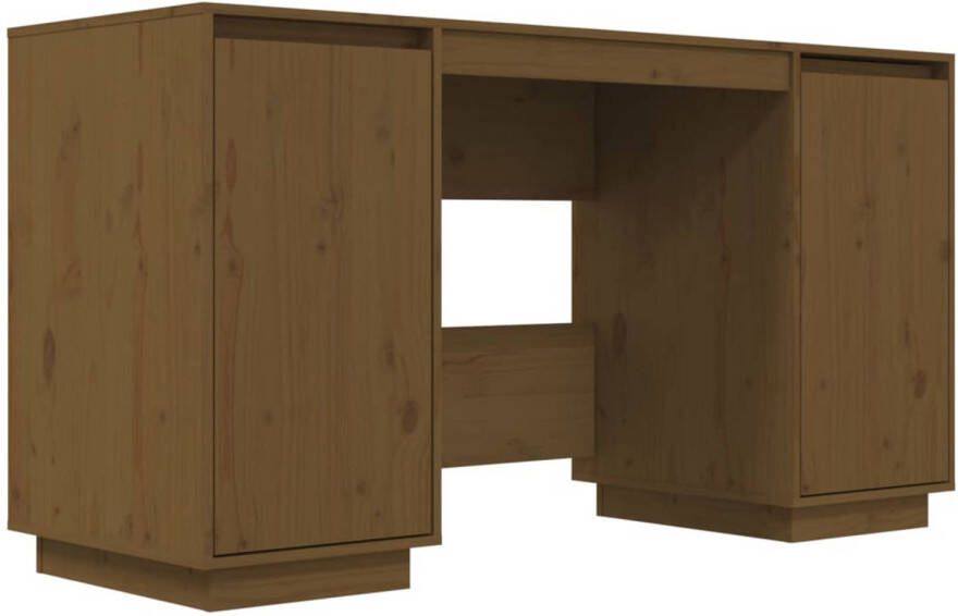 VidaXL -Bureau-140x50x75-cm-massief-grenenhout-honingbruin