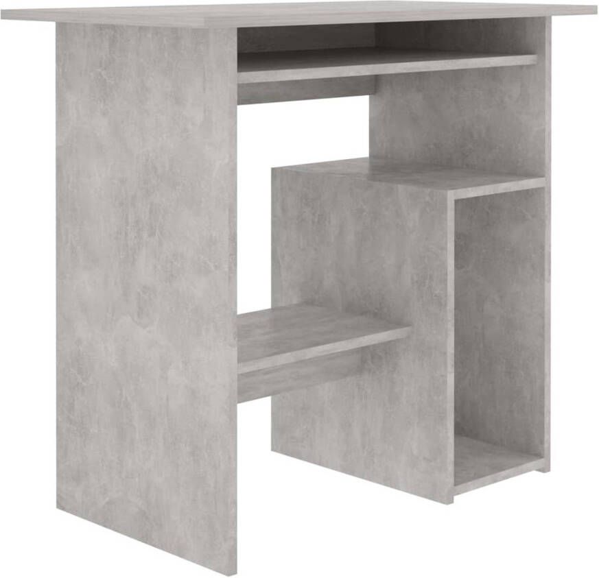 VidaXL -Bureau-80x45x74-cm-bewerkt-hout-betongrijs - Foto 1