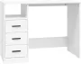 VidaXL Bureau Met Lades 102x50x76 Cm Bewerkt Hout Wit - Thumbnail 1