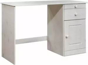 VidaXL Bureau Met Lades 110x50x74 Cm Massief Grenenhout
