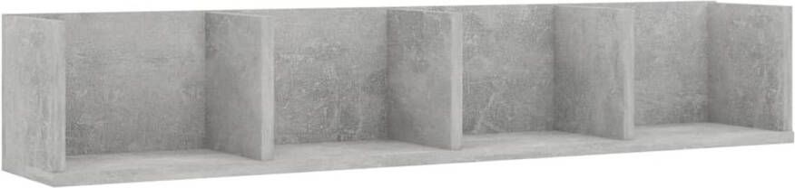 VidaXL Cd-wandschap 100x18x18 cm bewerkt hout betongrijs