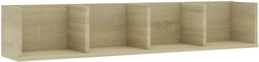 VIDAXL Cd-wandschap 100x18x18 cm bewerkt hout sonoma eikenkleurig