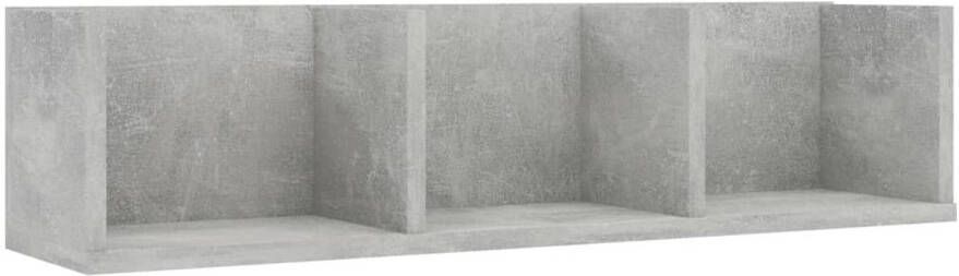 VidaXL Cd-wandschap 75x18x18 cm bewerkt hout betongrijs - Foto 1