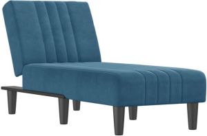 VidaXL -Chaise-longue-fluweel-blauw