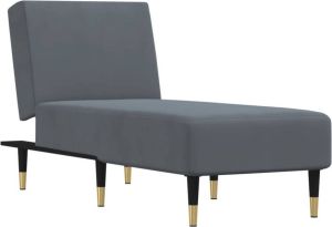 VidaXL -Chaise-longue-fluweel-donkergrijs
