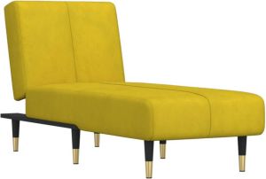 VidaXL -Chaise-longue-fluweel-geel