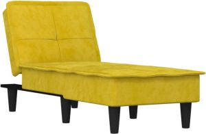 VidaXL -Chaise-longue-fluweel-geel