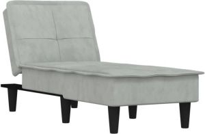 VidaXL -Chaise-longue-fluweel-lichtgrijs