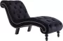 VidaXL Chaise Longue Fluweel Zwart - Thumbnail 1