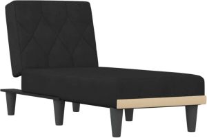 VidaXL -Chaise-longue-fluweel-zwart