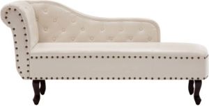 VidaXL -Chaise-longue-kunstleer-crèmewit