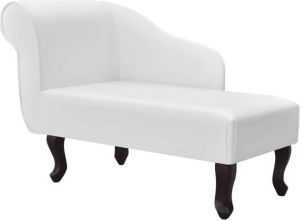 VidaXL -Chaise-longue-kunstleer-wit