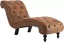 VidaXL Chaise Longue Kunstsuède Bruin - Thumbnail 1