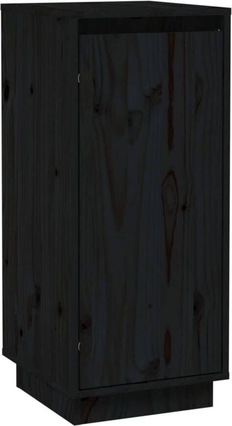 VidaXL Dressoir 31 5x34x75 cm massief grenenhout zwart