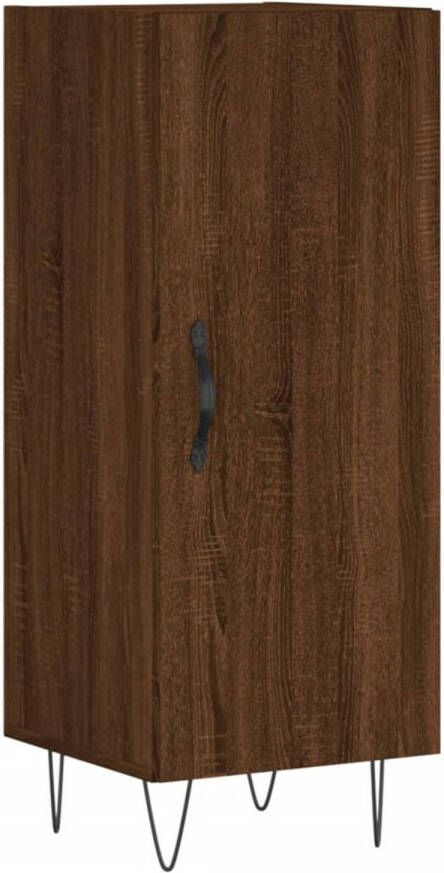 VidaXL -Dressoir-34 5x34x90-cm-bewerkt-hout-bruineikenkleurig