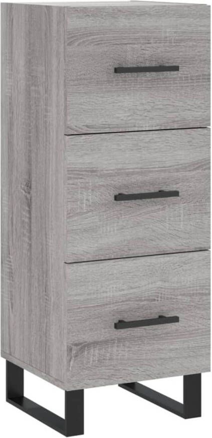 Prolenta Premium INFIORI Dressoir 34 5x34x90 cm bewerkt hout grijs sonoma eikenkleurig - Foto 2