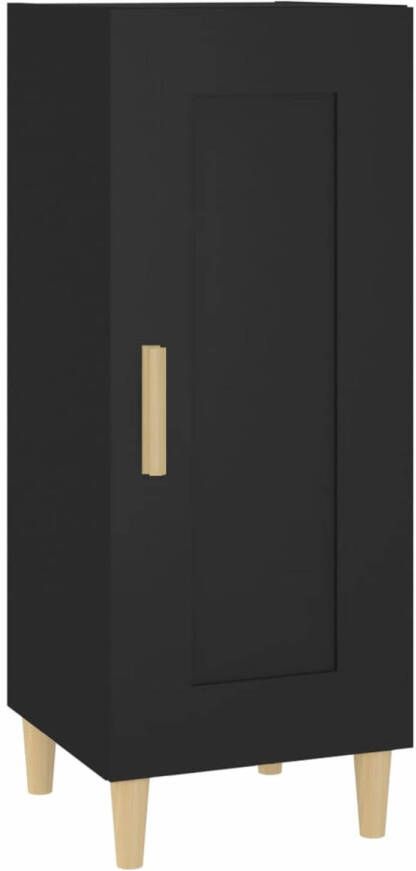 VidaXL -Dressoir-34 5x34x90-cm-bewerkt-hout-zwart
