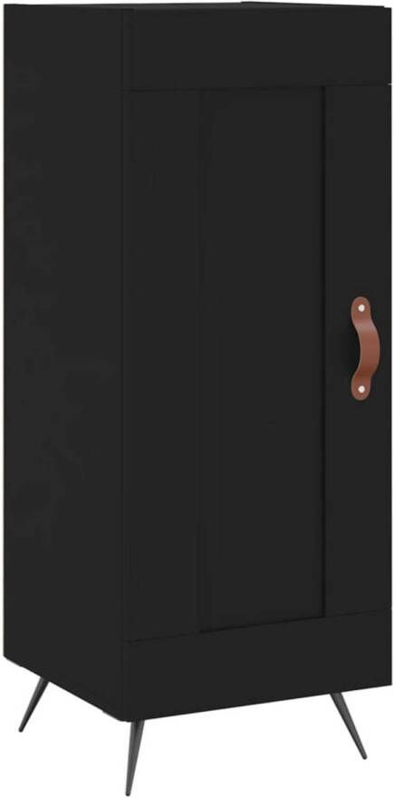 VidaXL -Dressoir-34 5x34x90-cm-bewerkt-hout-zwart