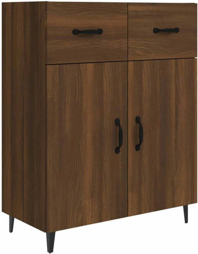 VidaXL -Dressoir-69 5x34x90-cm-bewerkt-hout-bruineikenkleurig
