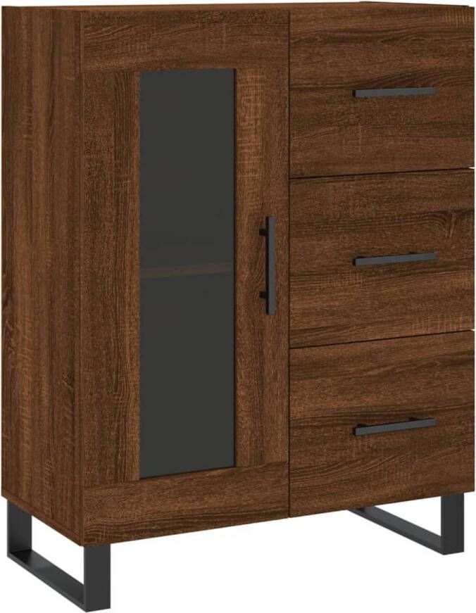 VidaXL -Dressoir-69 5x34x90-cm-bewerkt-hout-bruineikenkleurig