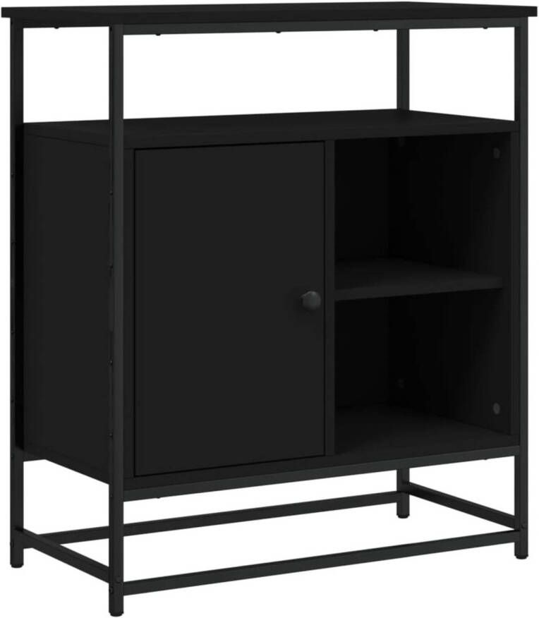 VidaXL -Dressoir-69x35x80-cm-bewerkt-hout-zwart