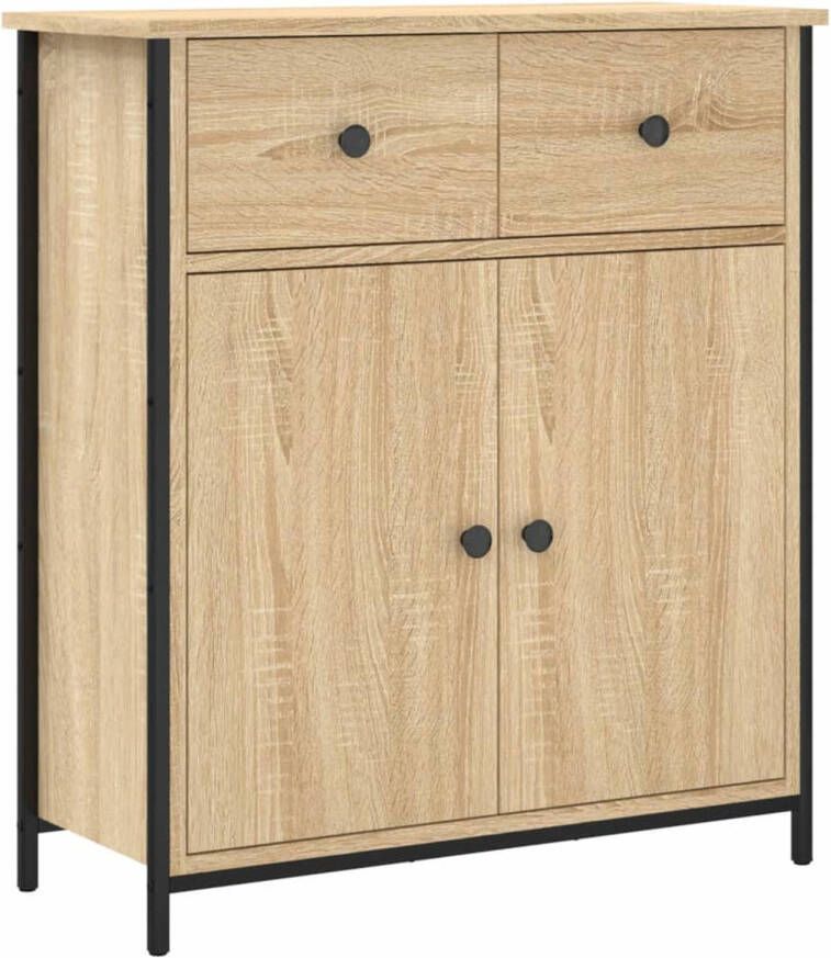 VidaXL -Dressoir-70x30x80-cm-bewerkt-hout-sonoma-eikenkleurig - Foto 2