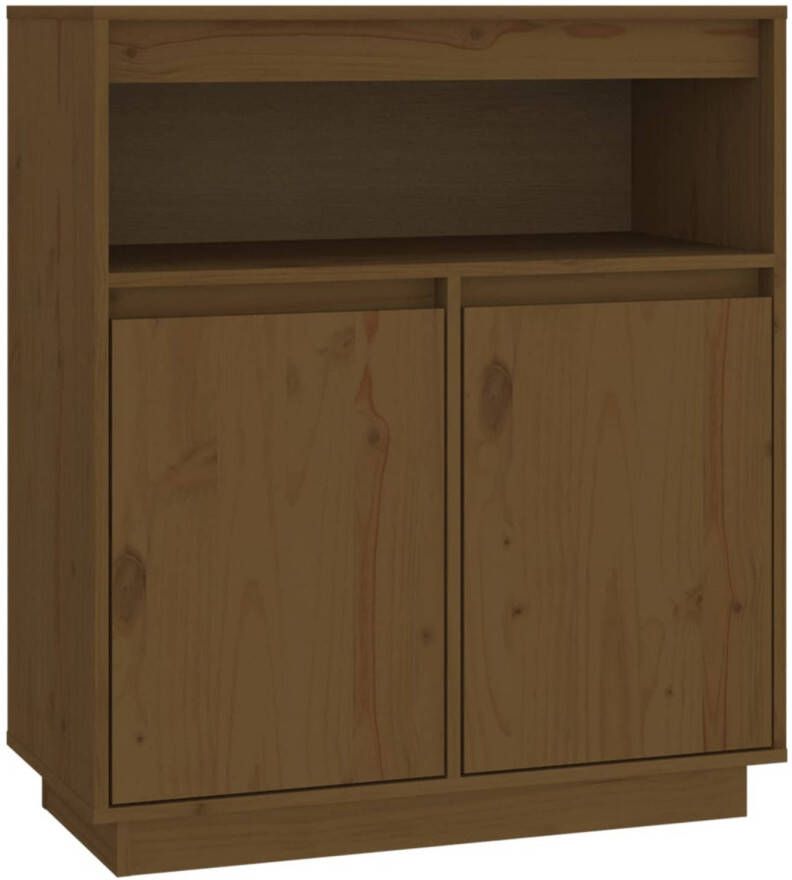 VidaXL -Dressoir-70x34x80-cm-massief-grenenhout-honingbruin