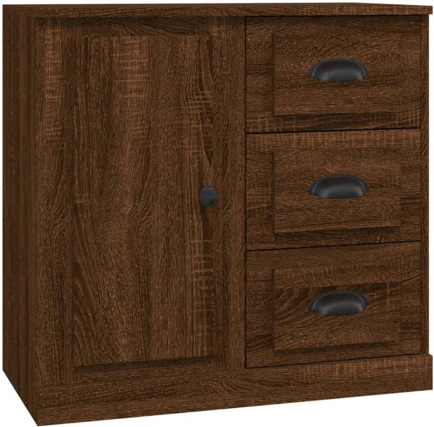 VidaXL -Dressoir-70x35 5x67 5-cm-bewerkt-hout-bruineikenkleurig